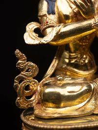 [vajradhara], Buddhist Handmade Statue, [full Gold Plated], [face Painted] And [high Quality]