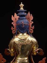 [vajradhara], Buddhist Handmade Statue, [full Gold Plated], [face Painted] And [high Quality]