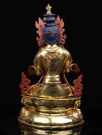 [vajradhara], Buddhist Handmade Statue, [full Gold Plated], [face Painted] And [high Quality]
