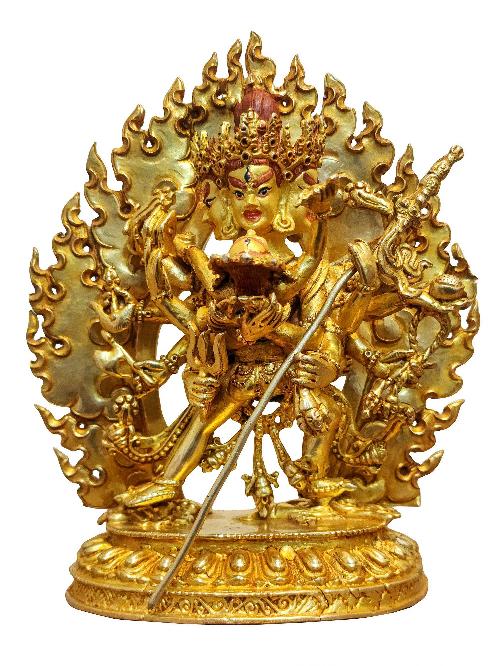 [chakrasamvara], Buddhist Handmade Statue, [full Gold Plated] And [face Painted]