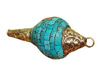 Conch Shell ,stone Setting, Pendant