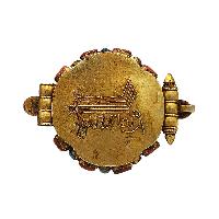 [silver] Tibetan Ghau Box With [white Tara], [gold Plated] And [stone Setting]