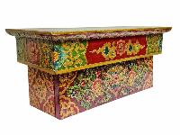 Tibetan Ritual Foldable Table, Traditional Color Painted