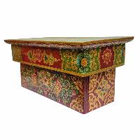 Tibetan Ritual Foldable Table, Traditional Color Painted