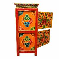 Tibetan Buddhist Cabinet With Buddha, Fourdoors, [painted]