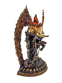 [chakrasamvara], Buddhist Handmade Statue, [chocolate Oxidized], [face Painted] And [high Quality]