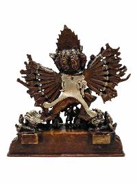 [yamantaka Shakti], Buddhist Handmade Statue And [silver And Chocolate Oxidized], Megasambhara, Vajrabhairava Heruka