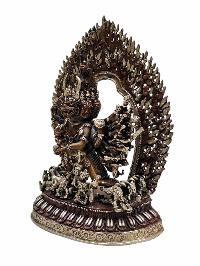 [yamantaka Without Consort], Buddhist Handmade Statue And [silver And Chocolate Oxidized], Megasambhara, Vajrabhairava Heruka