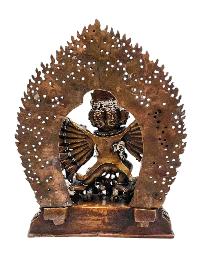 [yamantaka Without Consort], Buddhist Handmade Statue And [silver And Chocolate Oxidized], Megasambhara, Vajrabhairava Heruka