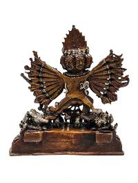 [yamantaka Without Consort], Buddhist Handmade Statue And [silver And Chocolate Oxidized], Megasambhara, Vajrabhairava Heruka