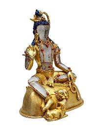 Crystal Shiva Mahadev Statue With [metal - Stone Craft] - Partly Gold Plated
