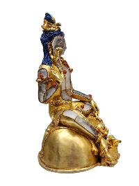 Crystal Shiva Mahadev Statue With [metal - Stone Craft] - Partly Gold Plated