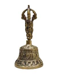 Tiny Brass Alloy Bell And Vajra Set - Locally Made, Budget-friendly Ritual Essential