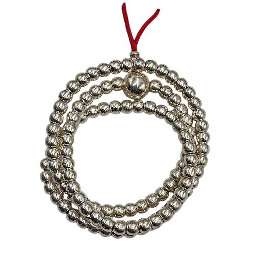 Silver Chanting Mala, Handmade In Nepal And [high Quality]