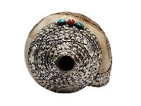 Conch Shell ,[silver And Stone Setting]