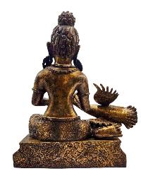 [siddhartha Healing Injured Swan], Buddhist Handmade Statue, [gold Plated], [antique Finishing] And [high Quality]