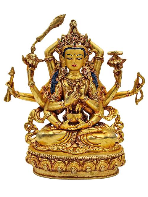 [namasangiti], Buddhist Handmade Statue, [gold Plated], [face Painted] And [high Quality]