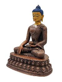 [shakyamuni Buddha], Buddhist Handmade Statue, [chocolate Oxidized], [face Painted] And [high Quality]