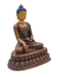 [shakyamuni Buddha], Buddhist Handmade Statue, [chocolate Oxidized], [face Painted] And [high Quality]