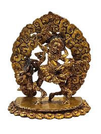 White Jambhala, Buddhist Handmade Statue, [gold Plated] And [high Quality]