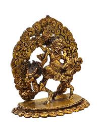 White Jambhala, Buddhist Handmade Statue, [gold Plated] And [high Quality]