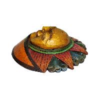 [sun And Moon],handmade Wooden Mask, Wall Hanging, [painted], Poplar Wood