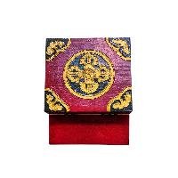 Buddhist Wooden Box With [double Fish Design], Tibetan Style With Traditional Colors
