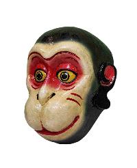 [hanuman], Handmade Wooden Mask, Wall Hanging, [white Color], Poplar Wood